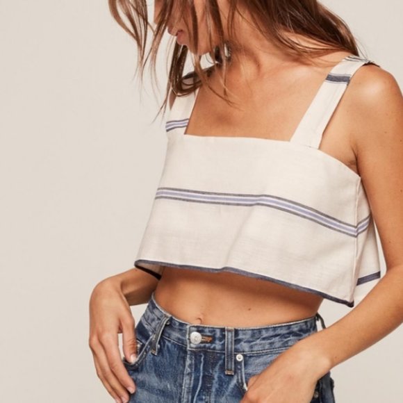Reformation Blanka Tank Crop Top Size XL - Picture 1 of 7